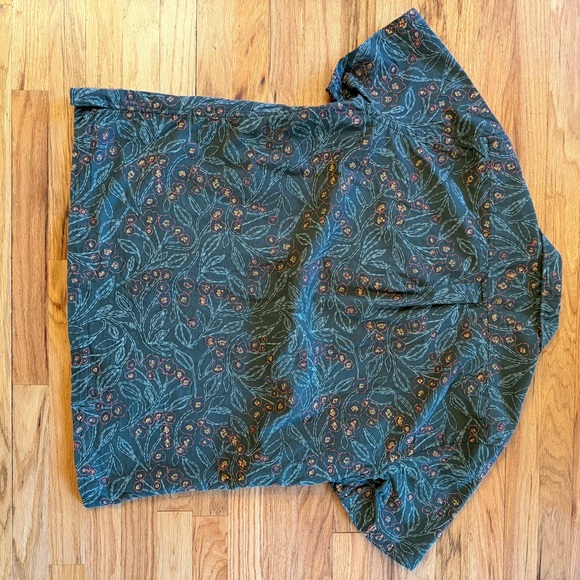 Todd Synder Embroidered Floral Green Men's Shirt - Picture 2 of 9